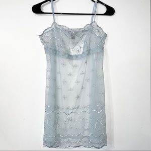 Victoria’s Secret | Silver Label Eyelet Light Turquoise Blue Color Size Medium